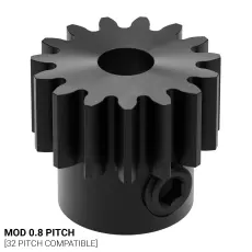 Kuggdrev MOD 0.8 15T ø4mm @ electrokit