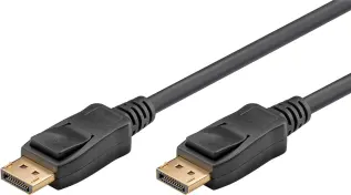 DisplayPort 2.1 kabel (8K@60Hz) 2m svart @ electrokit