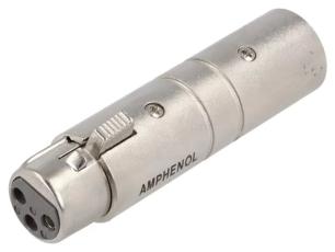 XLR-adapter 3-pol hane till hona @ electrokit