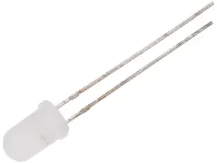 LED 5mm vit inbyggt motstånd 12V @ electrokit