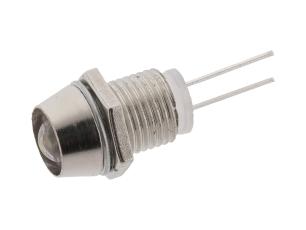 Panelindikator LED 20mA &oslash;8mm vit @ electrokit