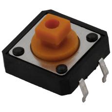 Taktil omkopplare PCB 12x12x7mm 1.6N @ electrokit
