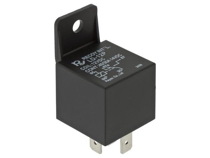 Fordonsrelä 12V 1-pol 40A NO/NC @ electrokit (1 av 2)
