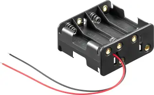 Battery holder 8x AA cable @ electrokit