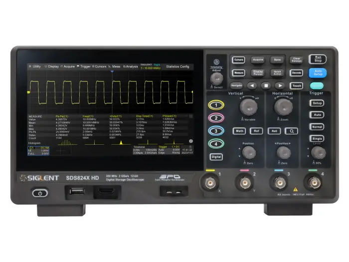 Oscilloskop 200MHz 2-kan 12-bit Siglent SDS822X HD @ electrokit (2 av 11)
