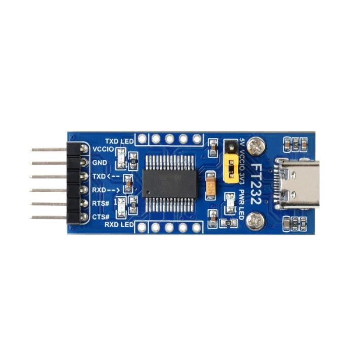 USB-C to UART (TTL) module 3.3/5V 6-pin with flow control @ electrokit (2 of 4)