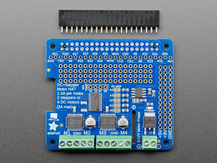 DC & Stepper Motor HAT för Raspberry Pi @ electrokit (3 av 6)