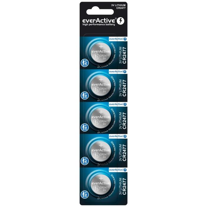 CR2477 batteri litium 3V everActive 5-pack @ electrokit (1 av 1)