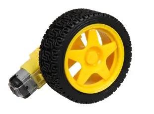 Motor med v&auml;xell&aring;da och d&auml;ck 3-9VDC @ electrokit