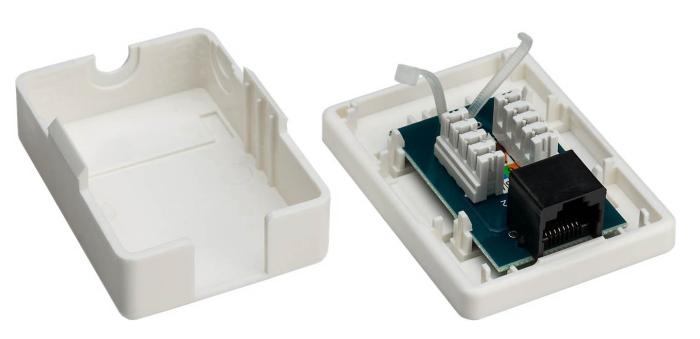 Vägguttag 1-port Cat6 UTP @ electrokit (2 av 2)