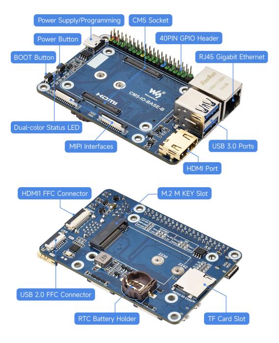 Compute Module 5 mini base IO Board NVMe @ electrokit (6 av 6)