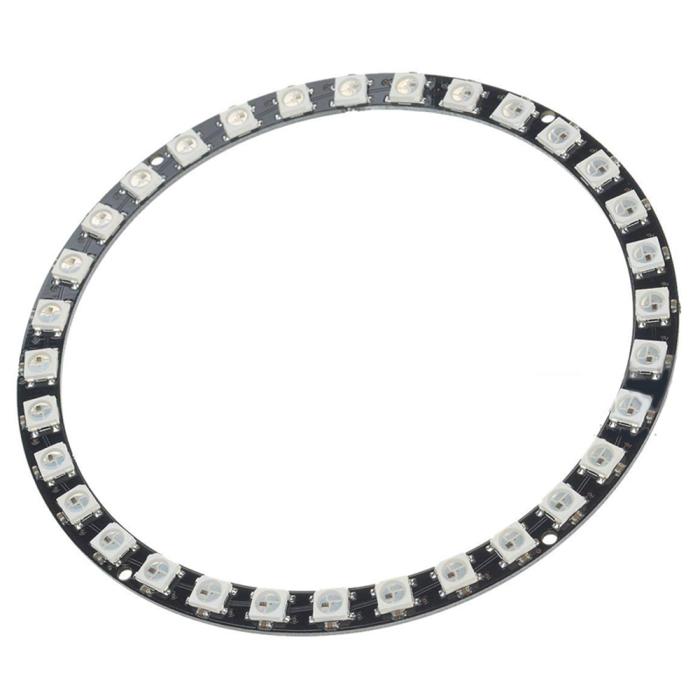 Adresserbar RGB LED-ring med 32 LED ø104mm - WS2812 @ electrokit (2 av 3)