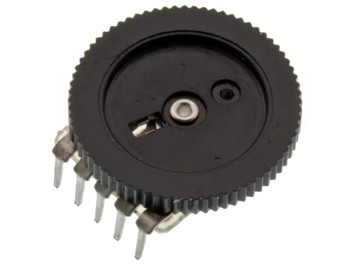 Tumhjulspotentiometer stereo 10kohm lin PCB @ electrokit (1 av 3)