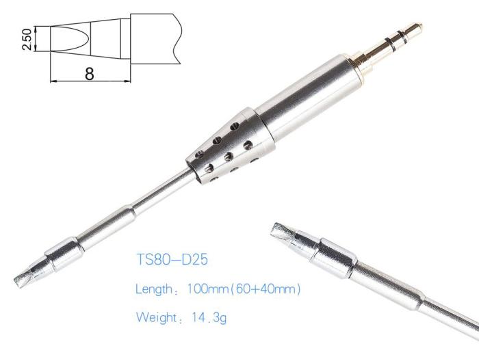 Lödspets för TS80P - TS-D25 @ electrokit (2 av 3)