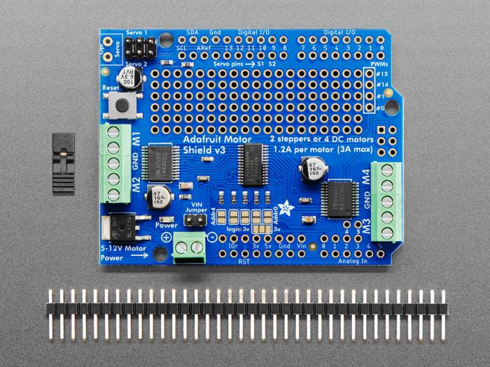 Adafruit motor shield för Arduino Uno R3/R4 v2.3 @ electrokit (3 av 7)