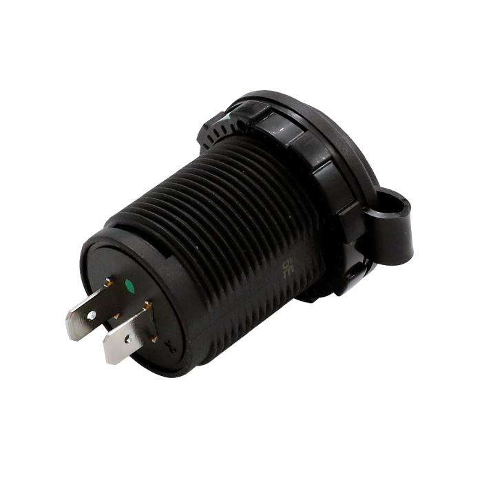 Flush mounted charging socket 2x USB-A 2.1A 12-24V cover @ electrokit (2 of 2)