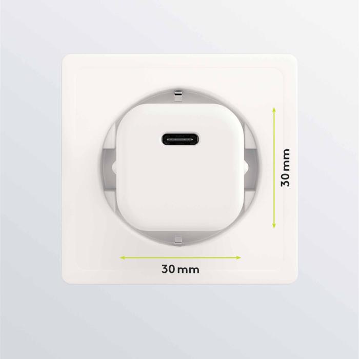 USB-C PD GaN laddare 30W vit @ electrokit (2 av 3)