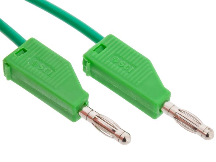 Testsladd 1m bananplugg 4mm grön @ electrokit (2 av 3)