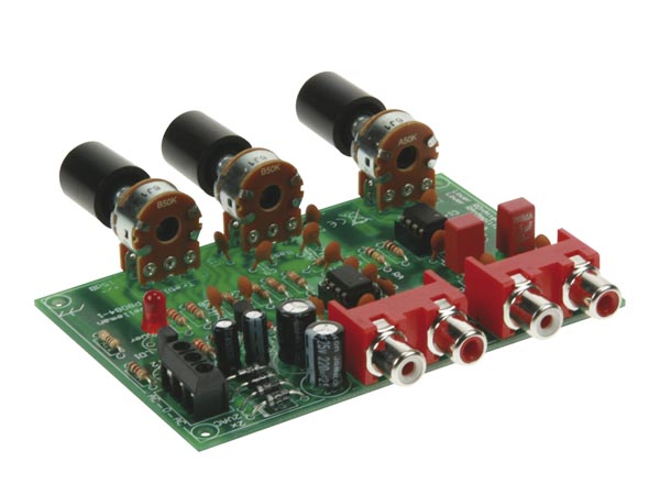 Preamplifier with volume and tone control @ electrokit