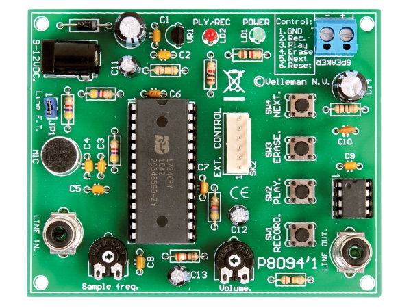 Record / playback module with variable speed @ electrokit