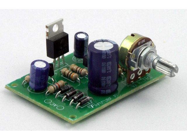 Adjustable voltage regulator 1.5-30V 1A @ electrokit