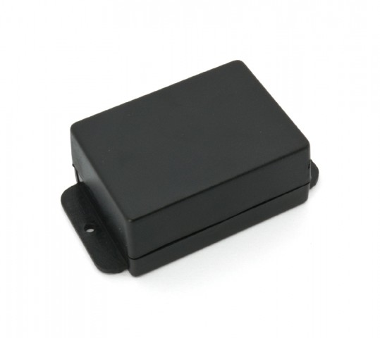 Enclosure FB12 with flange black 39x53x25mm @ electrokit