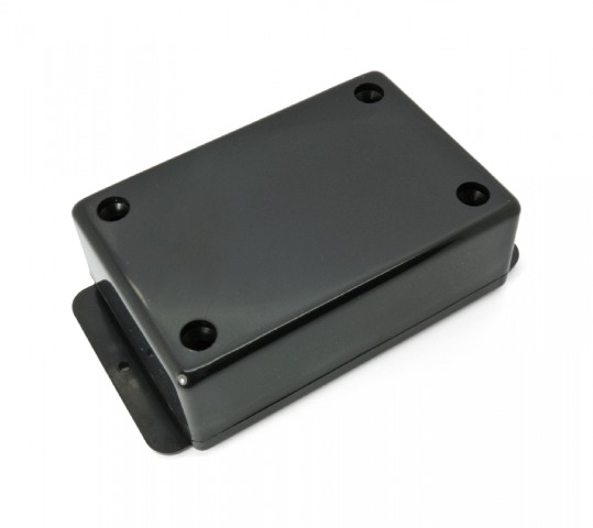 Enclosure FB27 with flange black 124x70x38mm @ electrokit