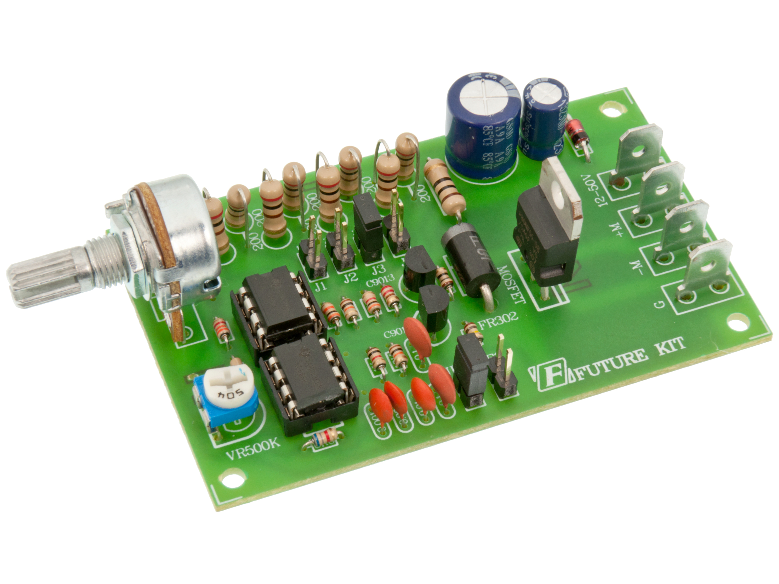 DC-motorstyrning PWM 12-50V 5A (monterad) @ electrokit