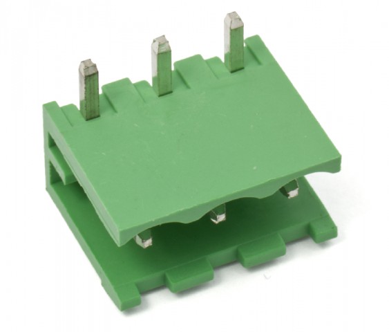 PCB pin header 5.08mm 3-pole right-angle @ electrokit