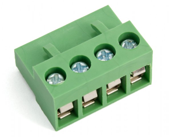 Screw terminal pluggable 5.08mm 4-pole low-profile @ electrokit