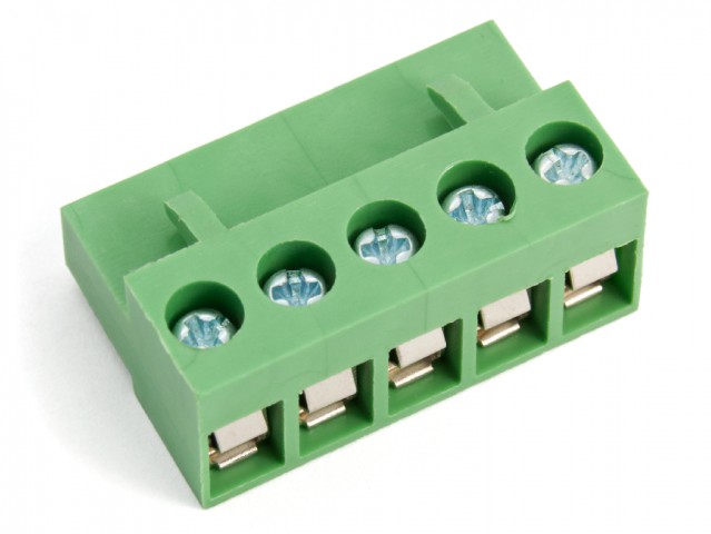 Screw terminal pluggable 5.08mm 5-pole low-profile @ electrokit