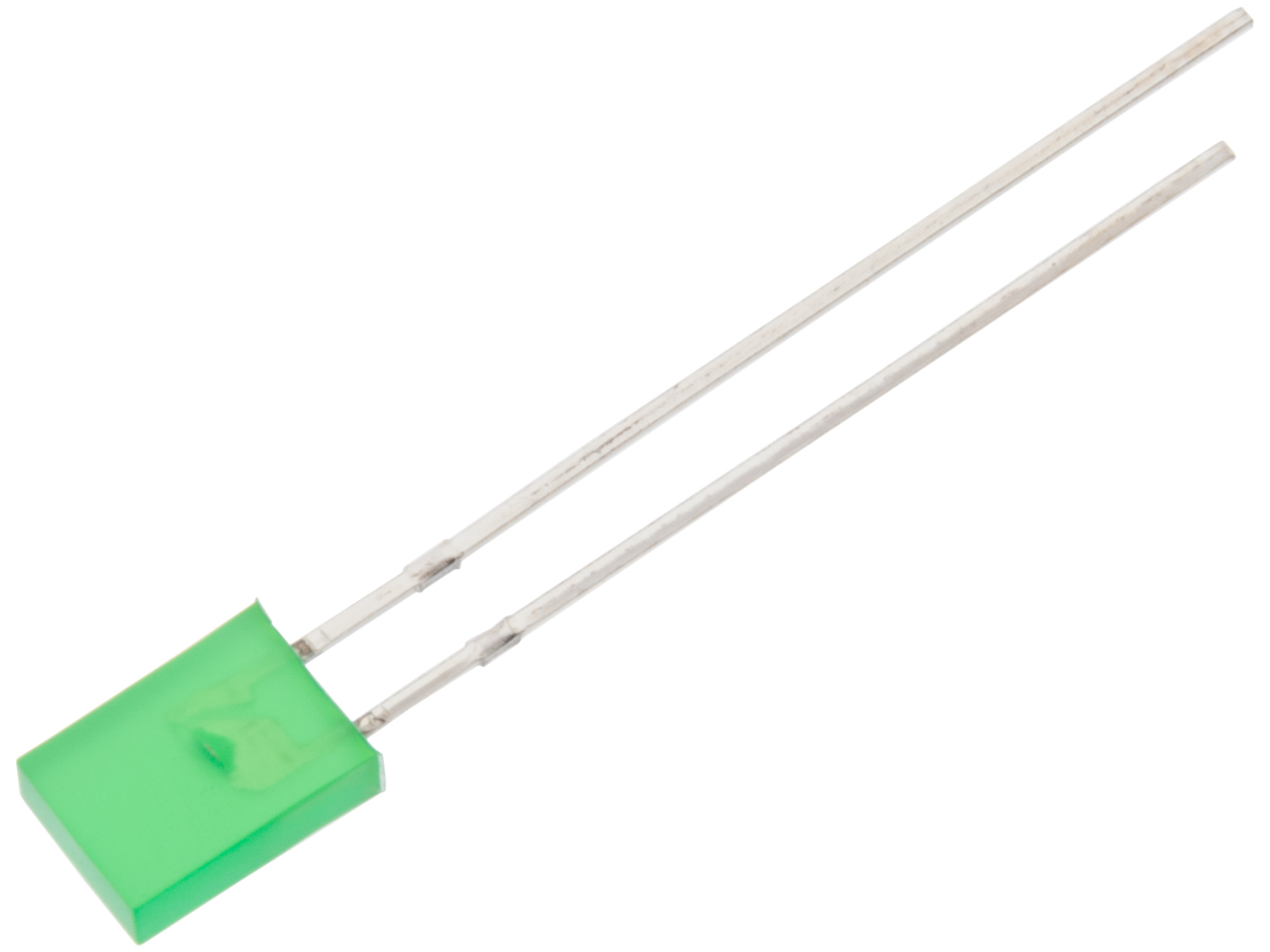 LED green 5 mm flat 1500mcd @ electrokit