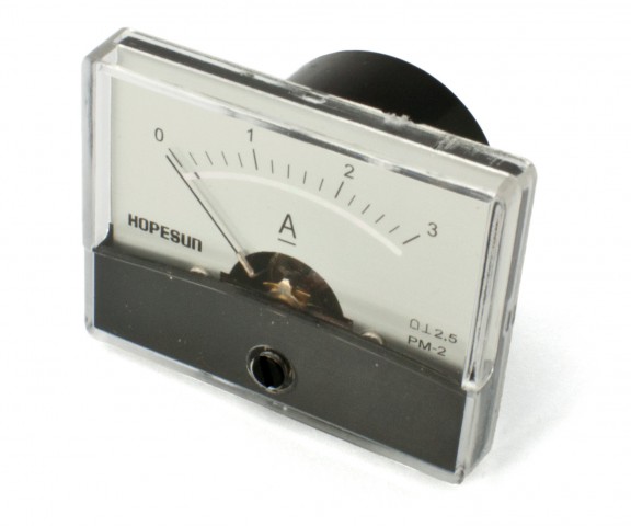 Panel Meter 100mA 70x60mm @ electrokit