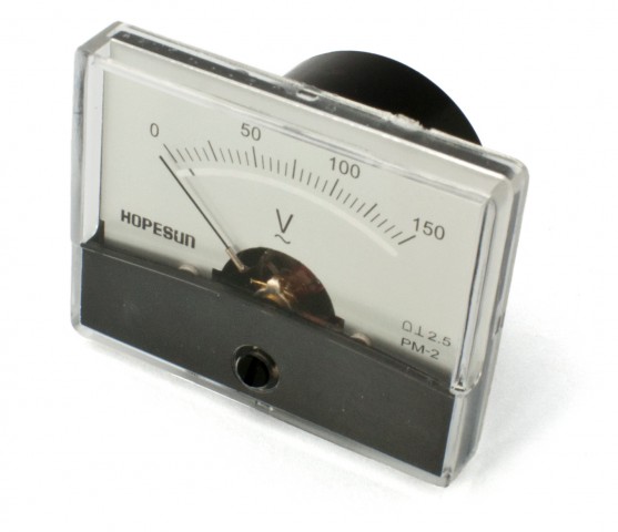 Panel Meter 15VDC 70x60mm @ electrokit