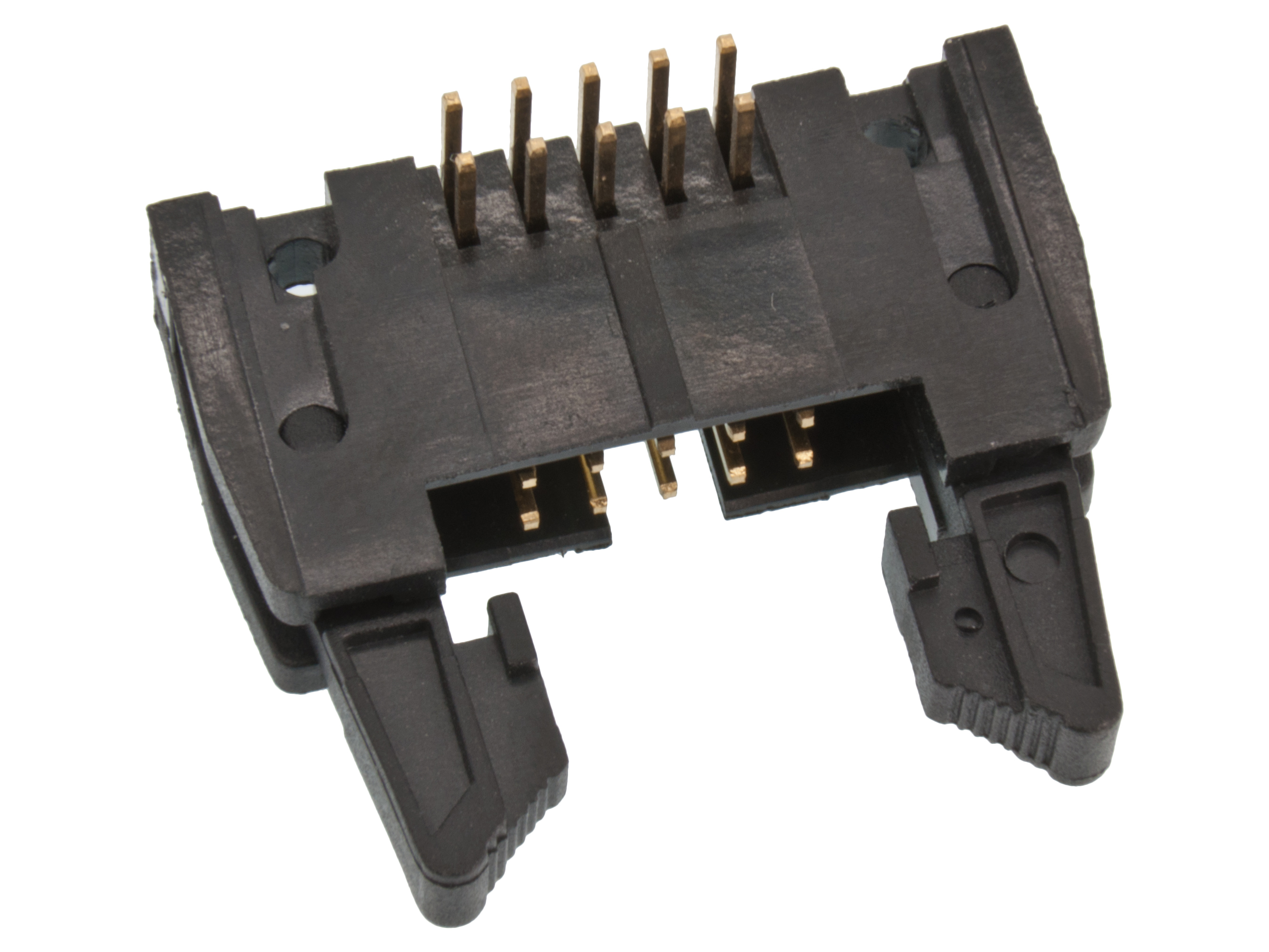 IDC hane PCB 10-pol med utkastare vinklad 2.54mm