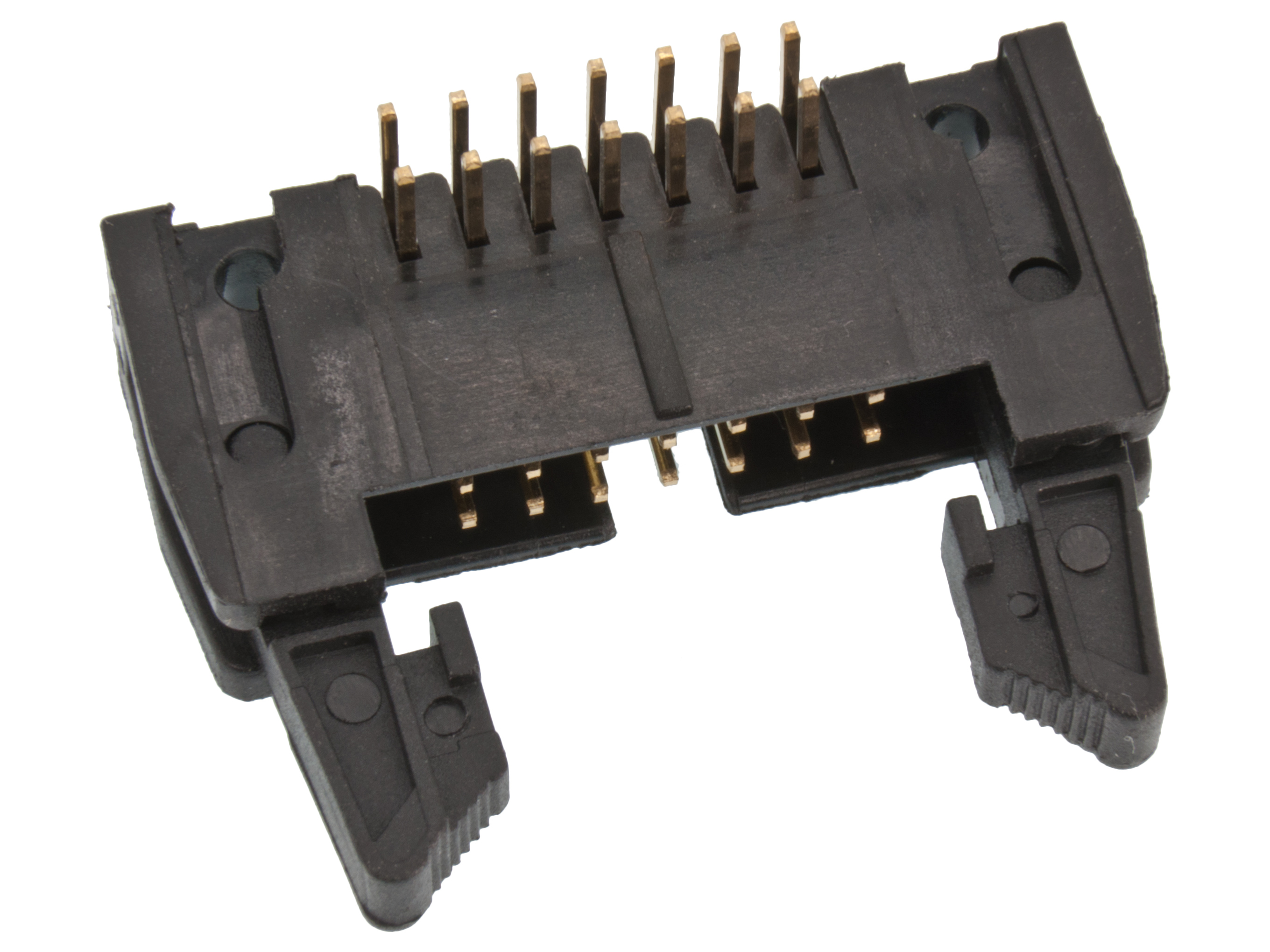 IDC hane PCB 14-pol med utkastare vinklad 2.54mm