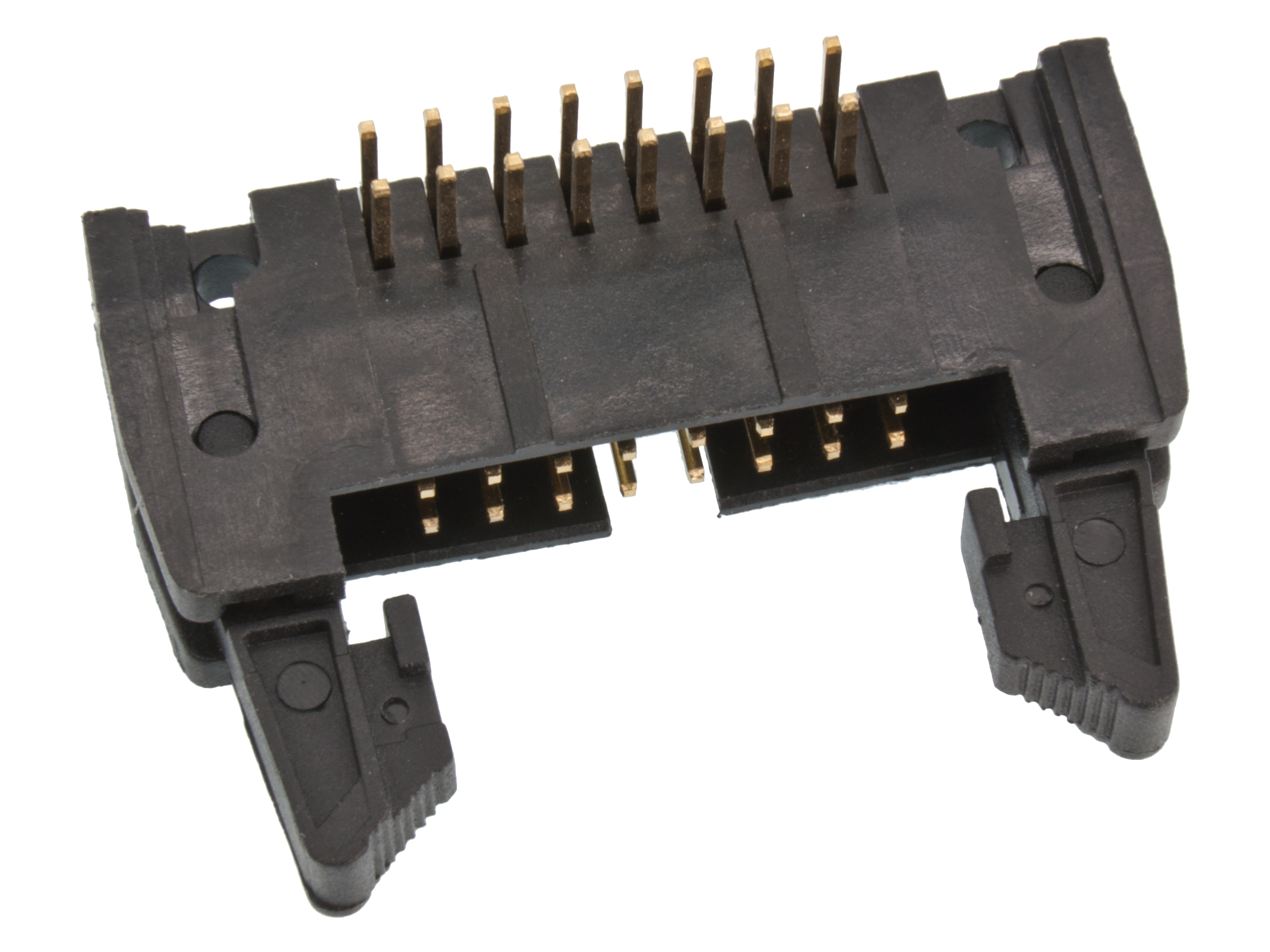 IDC hane PCB 16-pol med utkastare vinklad 2.54mm