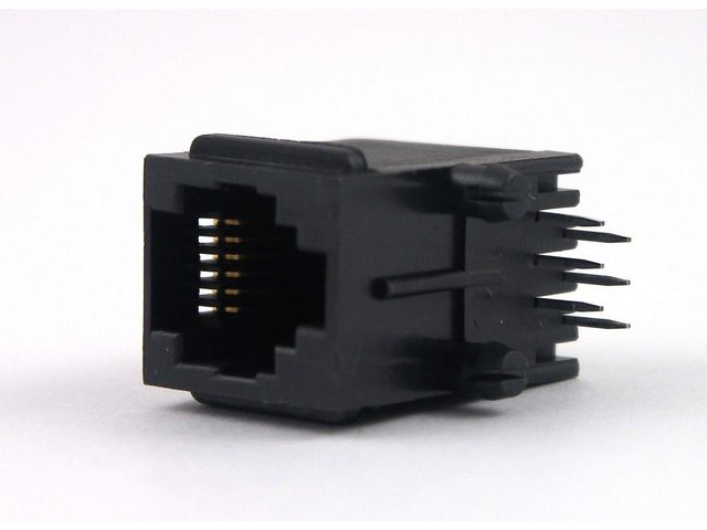 Sourcing Map 10pcs RJ11 Modular Jack 6P6C PCB Socket Mount