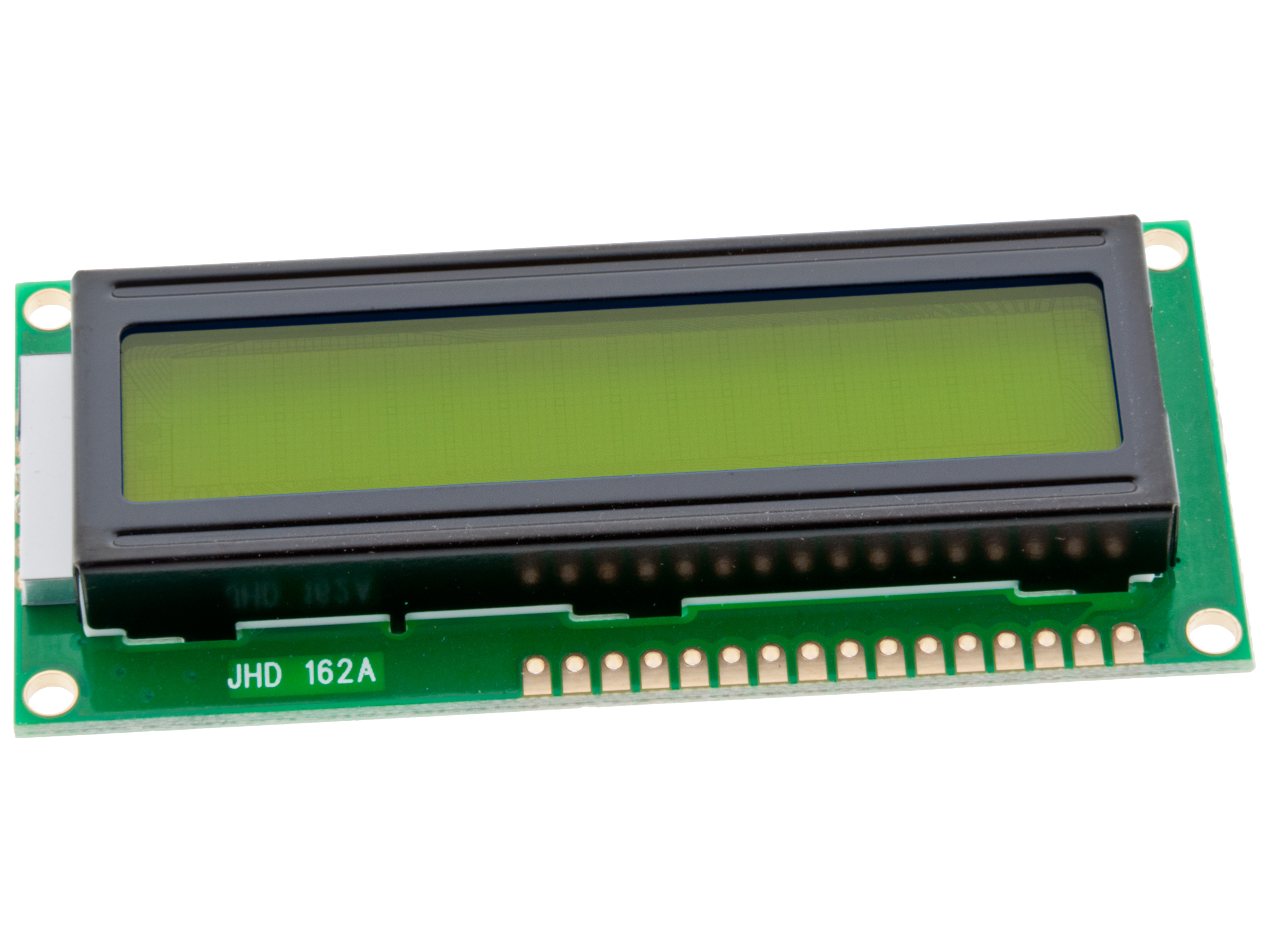 LCD 2x16 tecken JHD162A STN gulgrön LED @ electrokit