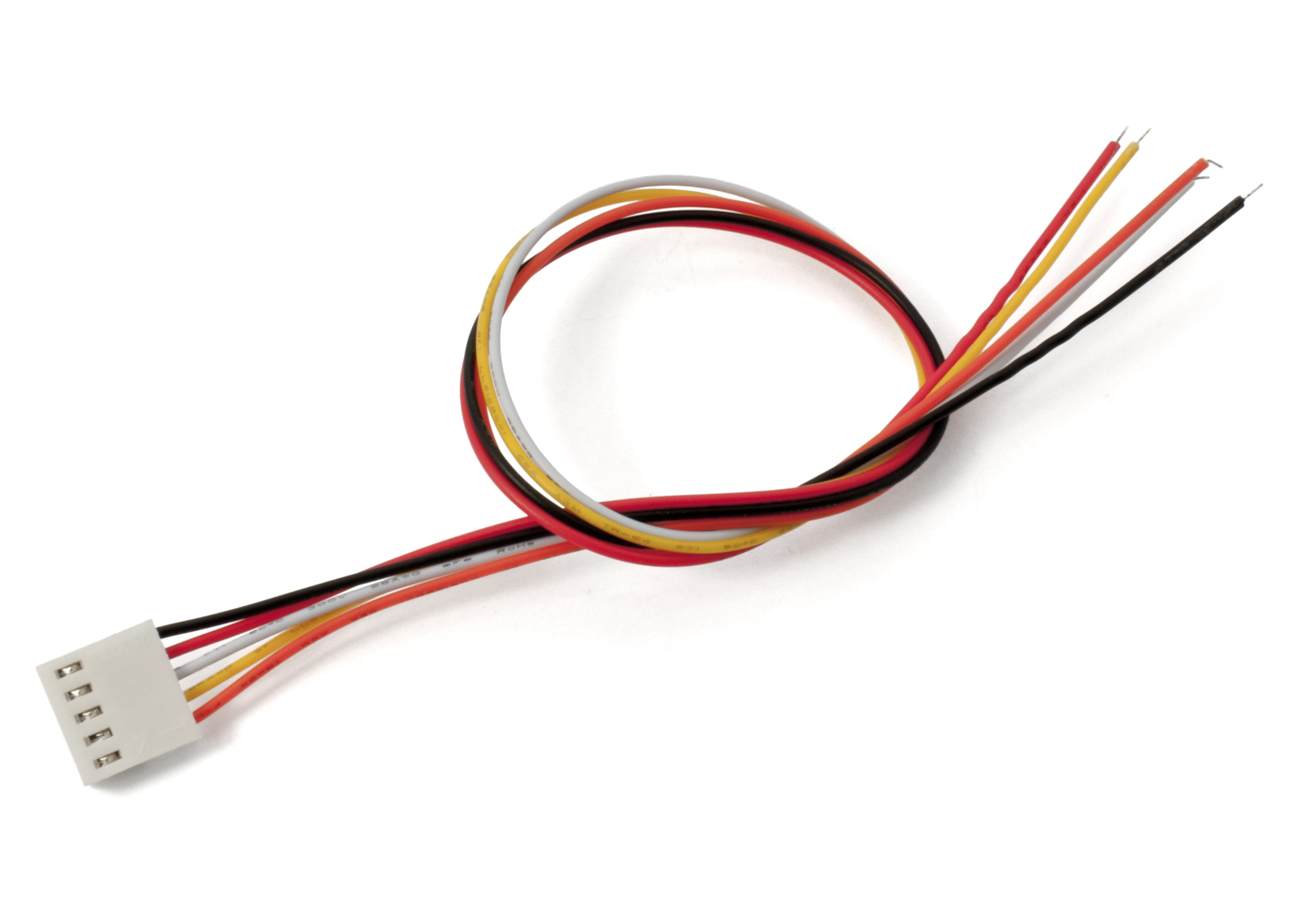 Kontakthus 2.54mm 2510-5Y med kabel 5-pol 20cm
