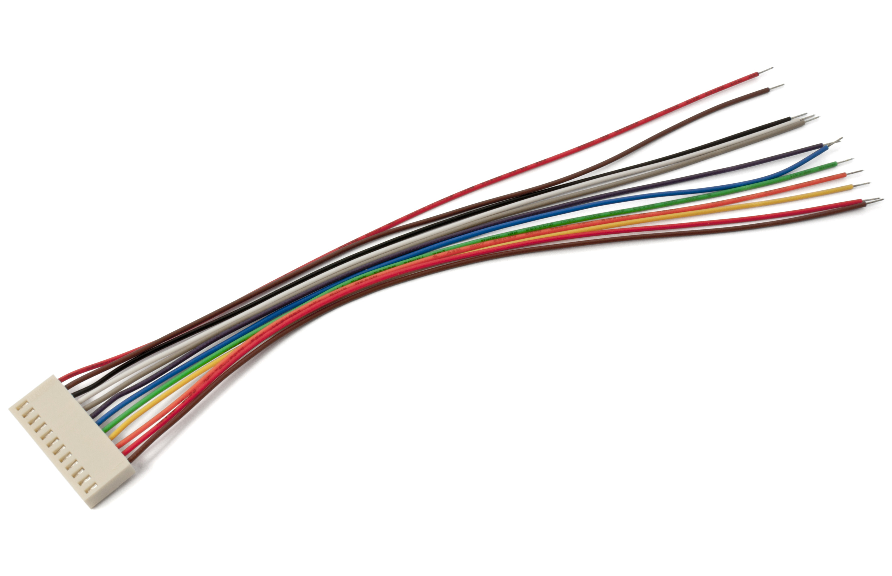 Kontakthus 2.54mm 2510-12Y med kabel 12-pol 20cm