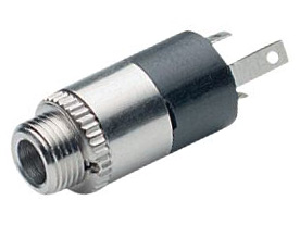 3.5mm jack stereo chassi rund @ electrokit