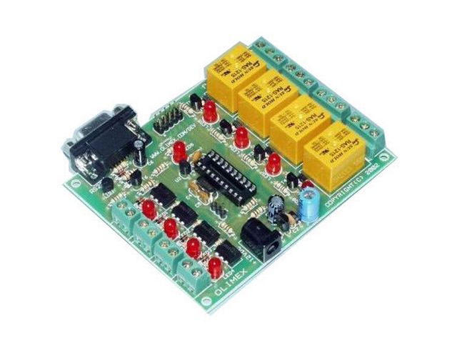 AVR development board 20-pin w. relay @ electrokit