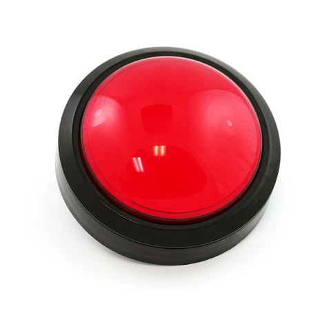 Push button arcade ø100mm Big Dome red @ electrokit