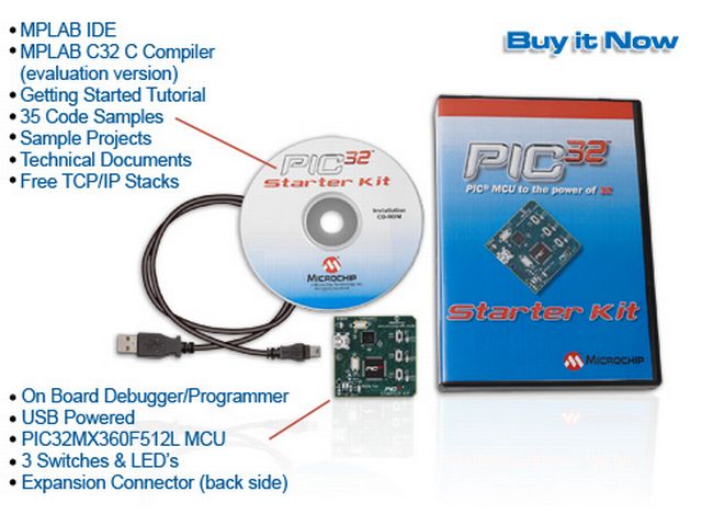 PIC32 Ethernet Starter Kit @ electrokit