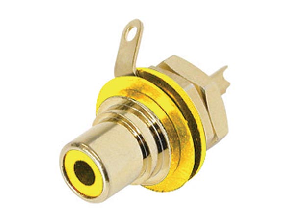 RCA jack REAN gold yellow @ electrokit