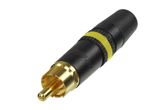 RCA plug REAN gold yellow @ electrokit