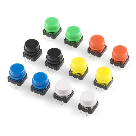 Tactile buttons 12pcs @ electrokit