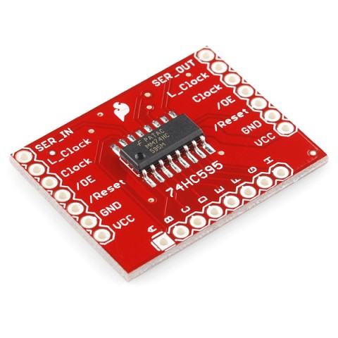 74HC595 on breakout board @ electrokit