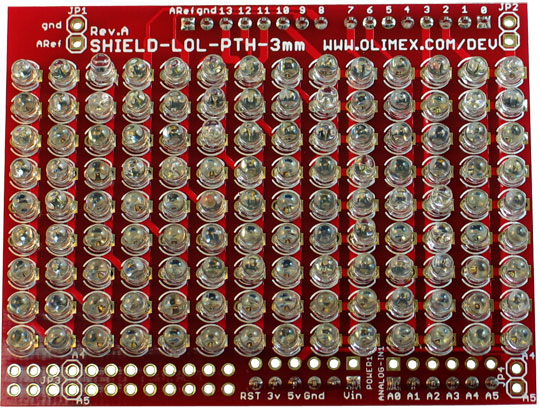 LoL Shield 3mm blå (monterad) @ electrokit